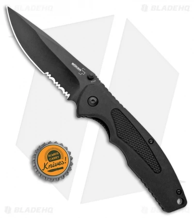 Boker Plus Gemini NGA Spring Assisted Knife Black (3.5" Black Serr) 01BO503 - Image 4