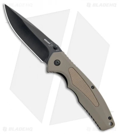 Boker Plus Gemini NGA Spring Assisted Knife Coyote Brown (3.5" Black) 01BO504