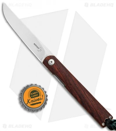 Boker Plus Kansei Nori Liner Lock Knife Cocobolo Wood (3.125" Satin) 01BO892 - Image 4