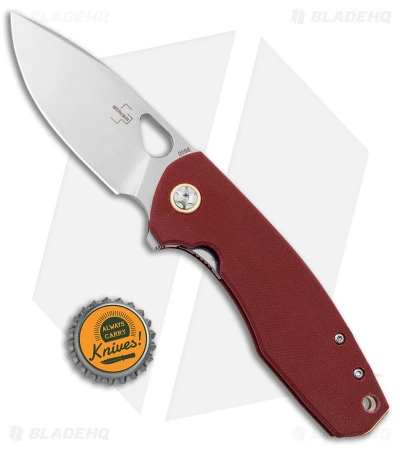 Boker Plus Voxnaes Little Friend Liner Lock Knife Burgundy G-10 (3" Satin S35VN) - Image 4