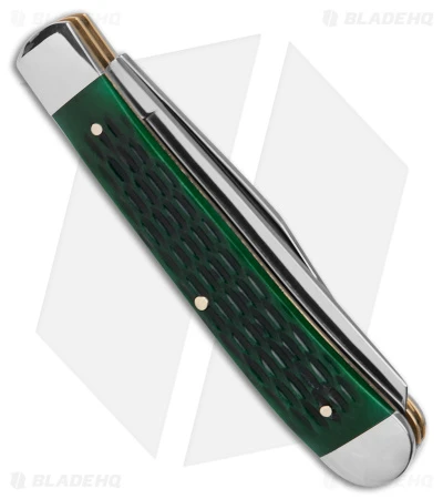 Boker Trapper Traditional Pocket Knife Jigged Green Bone (Polish D2) - Image 3