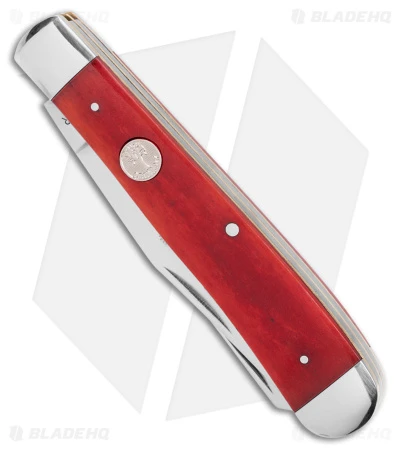Boker Trapper Traditional Pocket Knife Smooth Red Bone (3.2" Satin) - Image 2