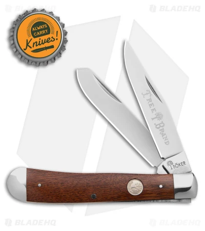 Boker Trapper Traditional Pocket Knife Smooth Rosewood (Polish D2) - Image 4