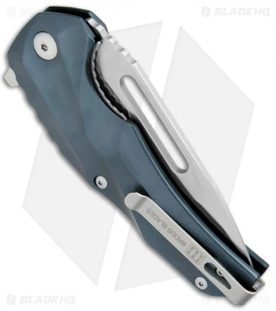 Brous Blades & Mikkel Willumsen Reloader Flipper Knife Blue Al (3.6" Satin) - Image 3