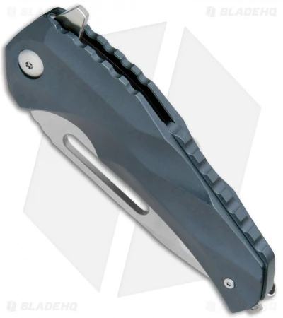 Brous Blades & Mikkel Willumsen Reloader Flipper Knife Blue Al (3.6" Satin) - Image 2
