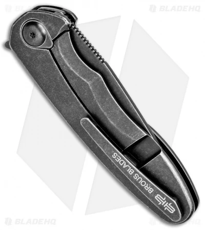 Brous Blades Specter Flipper Frame Lock Knife Black G-10 (3" Acid SW) - Image 3