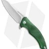 Brous Blades Tanium Design T4 Flipper Knife Green Aluminum (4" Stonewash)