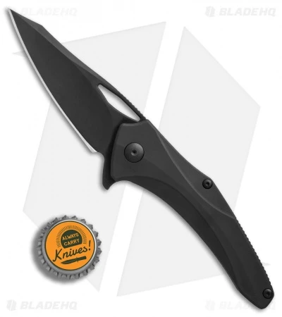 Brous Blades Virtue Flipper Liner Lock Knife Titanium (3.25" Blackout) - Image 4