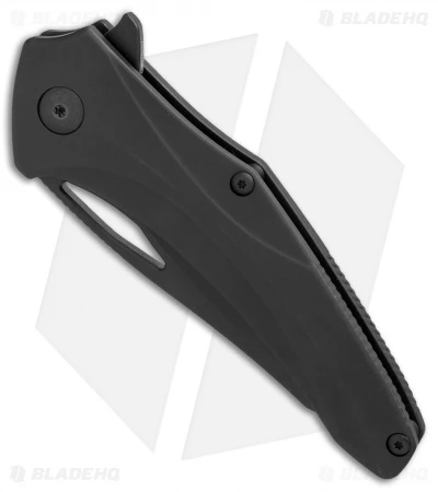 Brous Blades Virtue Flipper Liner Lock Knife Titanium (3.25" Blackout) - Image 3