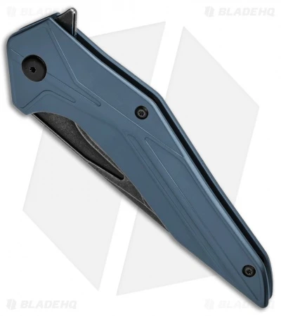 Brous Blades Tyrant Liner Lock Flipper Knife Blue (4" Acid Stonewash) - Image 2