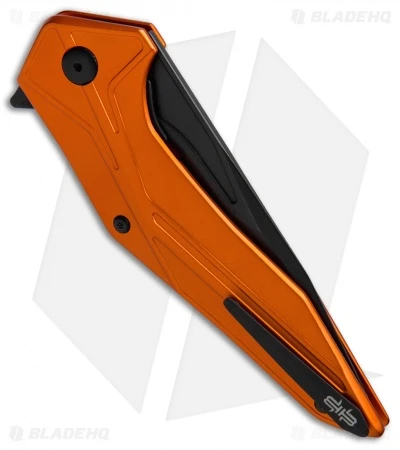 Brous Blades Tyrant Liner Lock Flipper Knife Orange (4" Black) - Image 3