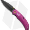 Browning Prism 3 Liner Lock Knife Purple Aluminum (2.4" Black)