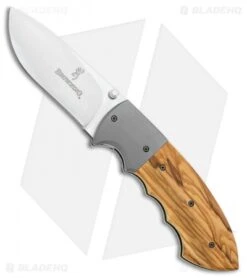 Browning Pro Staff Liner Lock Knife Olive Wood (3.375" Satin)