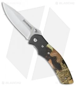 Browning Vanish Liner Lock Knife Green Camo (3" Satin)