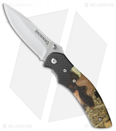 Browning Vanish Liner Lock Knife Green Camo (3" Satin)