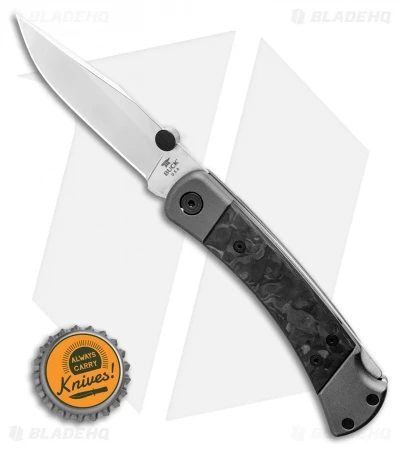 Buck Knives Buck 110 Folding Hunter Lockback Knife Marble CF (3.75" Satin) 0110CFSLE1 - Image 4