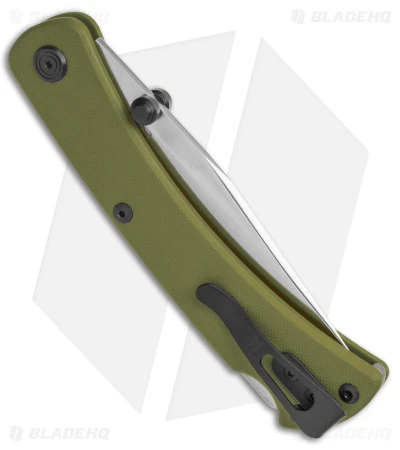 Buck 110 Slim Pro TRX Lockback Knife OD Green G-10 (3.75" Satin) 0110GRS3 - Image 3