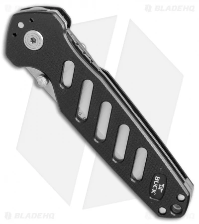Buck Knives Buck 183 Alpha Crosslock Knife Black W/ Saw & Gut Hook Blade (3" Satin) 0183BKS1 - Image 3