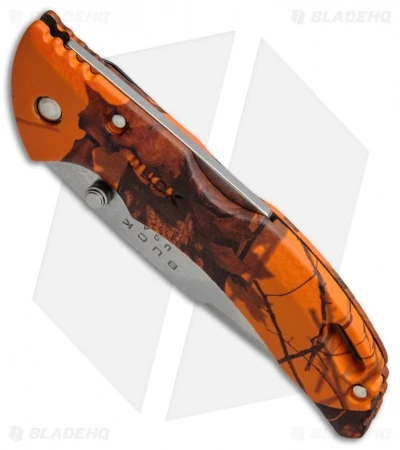 Buck Knives Buck Bantam BLW Knife Mossy Oak Orange Camo (3.125" Satin Plain) 0285CMS9 - Image 2