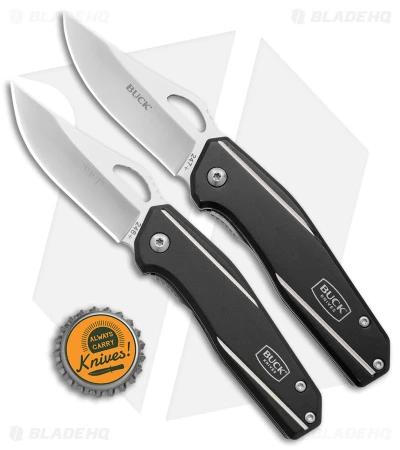 Buck Dealer Tin 247/246 2-for-1 Liner Lock Knife Black Aluminum (3," 2.8" Satin) - Image 8