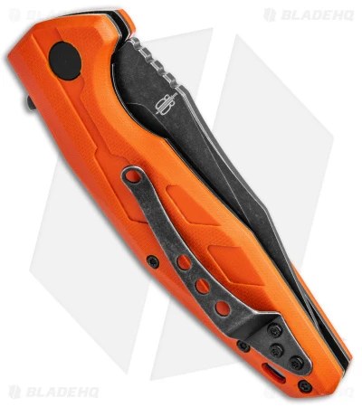 Buck N Bear Chameleon Liner Lock Knife Orange G-10 (3.6" Black SW) - Image 3