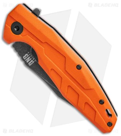 Buck N Bear Chameleon Liner Lock Knife Orange G-10 (3.6" Black SW) - Image 2