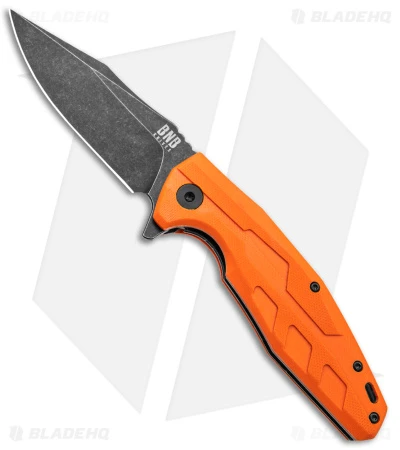 Buck N Bear Chameleon Liner Lock Knife Orange G-10 (3.6" Black SW)