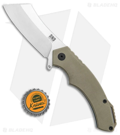 Buck N Bear EDC Cleaver Frame Lock Knife Desert Tan G-10 (3.75" SW) - Image 4