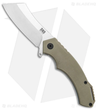 Buck N Bear EDC Cleaver Frame Lock Knife Desert Tan G-10 (3.75" SW)