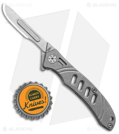 Buck N Bear EDC Pocket Scalpel Frame Lock Knife Titanium (1.8" Satin ) - Image 4