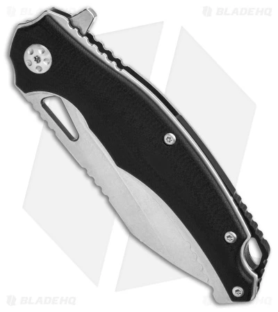 Buck N Bear Lynx Clip Point Liner Lock Knife Black G-10 (3.3" Stonewash) - Image 2