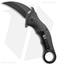 Buck N Bear Tactical Karambit Liner Lock Knife Black G-10 (2.5" Black)