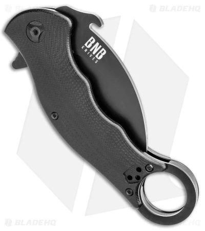 Buck N Bear Tactical Karambit Liner Lock Knife Black G-10 (2.5" Black) - Image 4