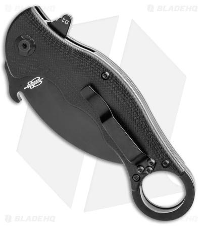 Buck N Bear Tactical Karambit Liner Lock Knife Black G-10 (2.5" Black) - Image 3