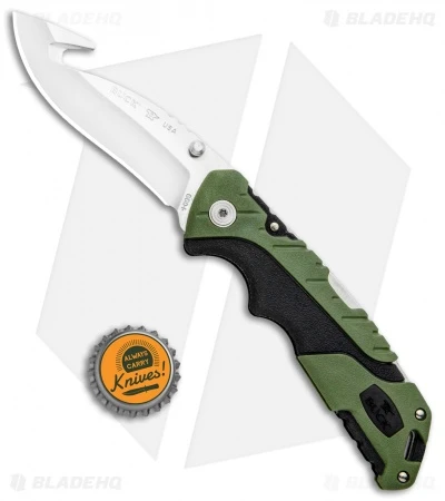 Buck Knives Buck Pursuit Large Guthook Lockback Knife Green GFN (3.5" Satin) 0660GRG - Image 5