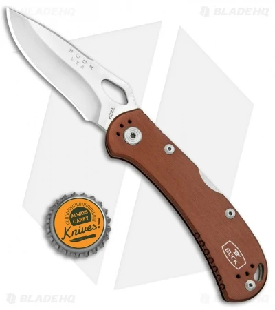 Buck Knives Buck SpitFire Lockback Knife Brown (3.25" Satin) 0722BRS - Image 4