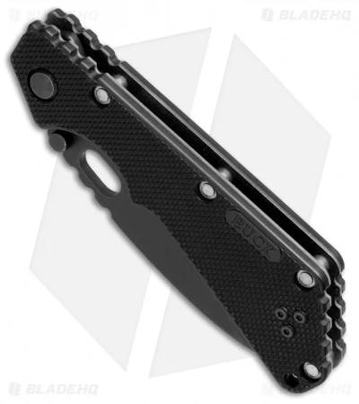 Buck Knives Buck Strider SBMF Military Folder Liner Lock Knife Black G-10 (3.5" Black) - Image 2