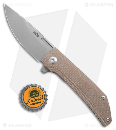 B'yond EDC Custos Liner Lock Knife Tan Micarta (3.6" SW) - Image 4