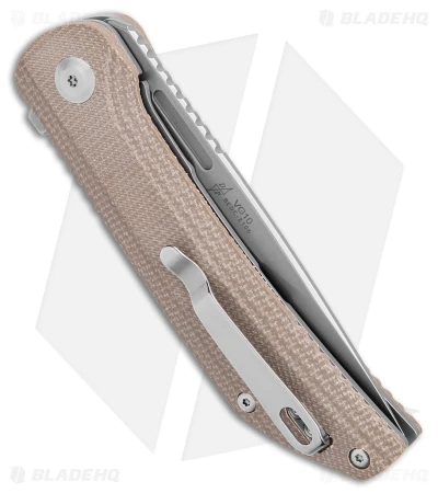 B'yond EDC Custos Liner Lock Knife Tan Micarta (3.6" SW) - Image 3