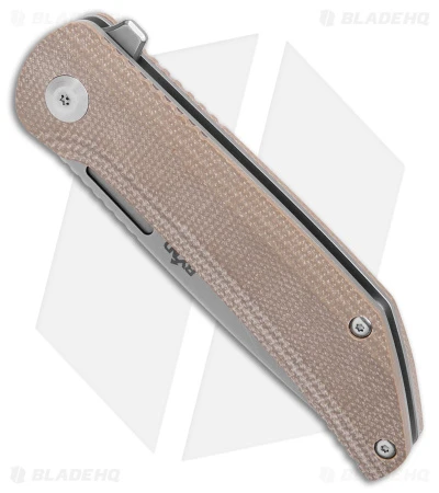 B'yond EDC Custos Liner Lock Knife Tan Micarta (3.6" SW) - Image 2