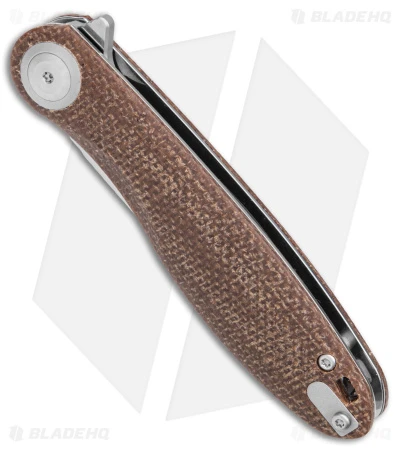 B'yond EDC Eurus Liner Lock Knife Brown Micarta (3.25" Satin) - Image 2