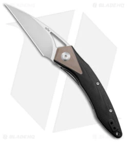 B'yond EDC GEO Front Flipper Liner Lock Knife Black G-10 (3.13" SW)
