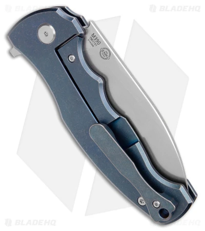 B'yond EDC River Wolf Frame Lock Knife Blue Titanium (4" SW) Blade HQ Exclusive - Image 3