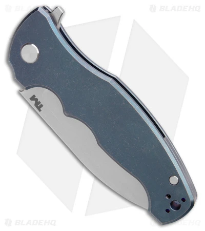 B'yond EDC River Wolf Frame Lock Knife Blue Titanium (4" SW) Blade HQ Exclusive - Image 2