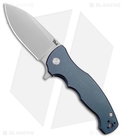 B'yond EDC River Wolf Frame Lock Knife Blue Titanium (4" SW) Blade HQ Exclusive