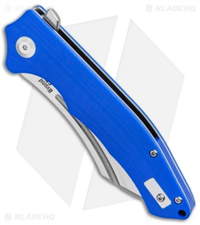 B'yond EDC Sunder Liner Lock Knife Blue G-10 (3" Stonewash) SA1903DG-BL - Image 2