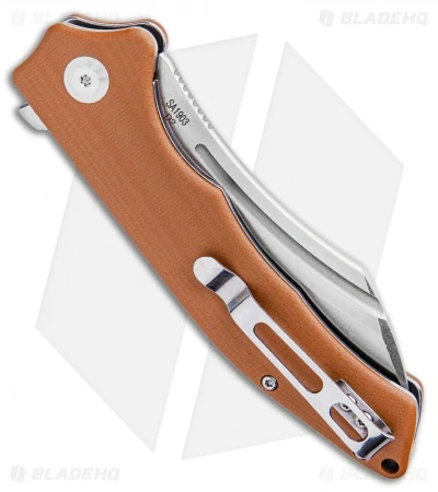 B'yond EDC Sunder Liner Lock Knife Brown G-10 (3" Stonewash) SA1903DG-BN - Image 3