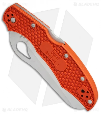 Byrd Cara Cara Rescue 2 Lockback Knife Orange FRN (3.94" Satin Serr) BY17SOR2 - Image 2