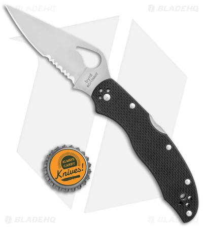 Byrd Harrier 2 Lock Back Knife Black G-10 (3.3" Satin Serr) BY01GPS2 - Image 4