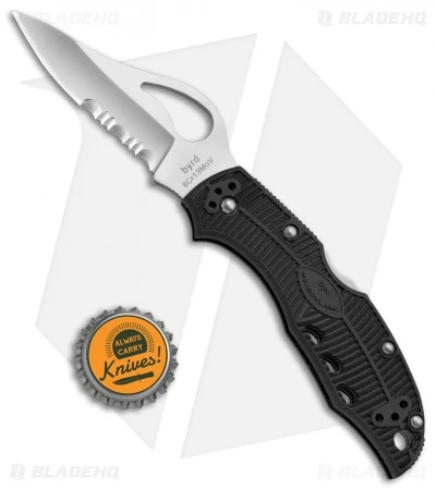 Byrd Meadowlark FRN Lockback Knife (2.875" Satin Serr) BY04PSBK - Image 4